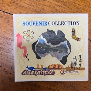 Australia Souvenir Coasters Set NEW